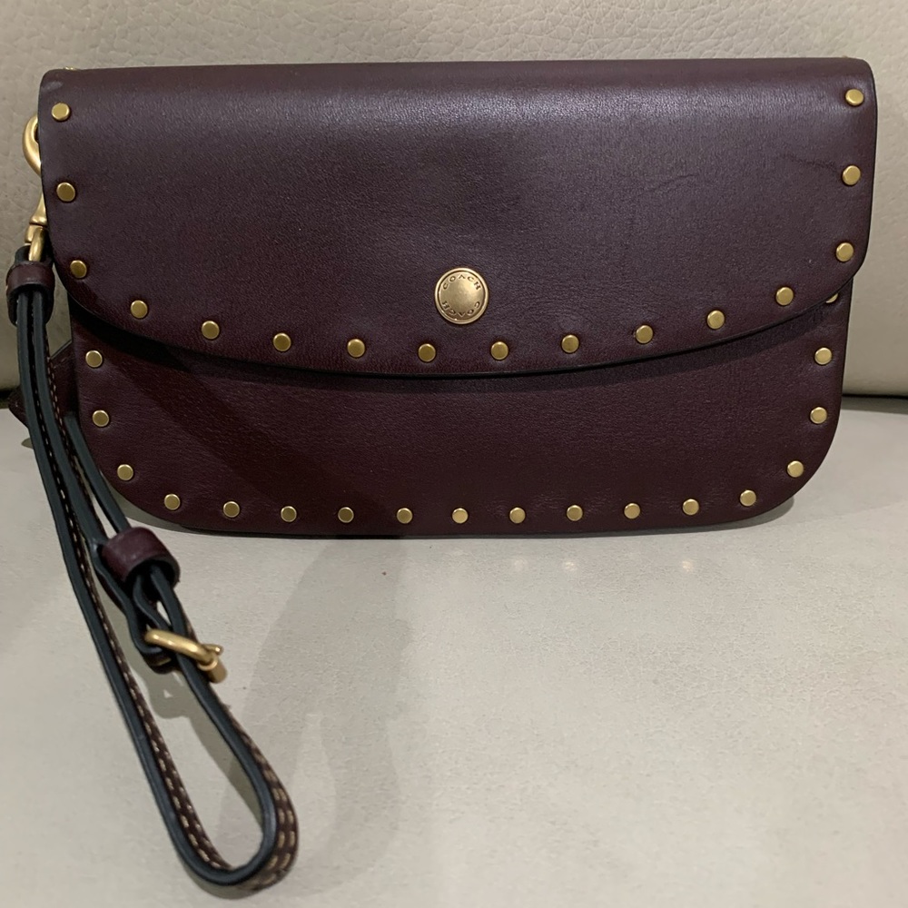 Coach Oxblood Leather 1941 Rivet Wrislet